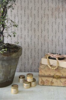 Papier peint - Feuilles de vigne - Vert et Or - Rouleau 53 cm x 10 m - Réf. 700275 Papier peint - Rangs de feuilles Vert et Or - Rouleau 53 cm x 10 m - Réf. 700275