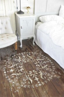 Pochoir réutilisable  "Filigrane 7" - 60 x 60 cm - angle pour réaliser des motifs ronds de grande dimension - Réf. 702002 Pochoir réutilisable - "Filigrane 7" - 60 x 60 cm - angle pour réaliser des motifs ronds de grande dimension - Réf. 702002 - Exemple de réalisation