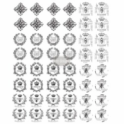 Transfert boutons - Parisienne - PARISIENNE - Réf. 655350635770 Re-design Transfert boutons - 8,5" x 10,5" - Parisienne - Réf. 655350635770