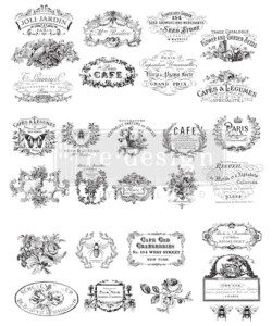 CLASSIC VINTAGE LABELS - Labels Vintage classiques - 24″ X 30″ - 60,96 x 76,20 cm - Réf. 655350646486 Transfert décoratif Redesign - CLASSIC VINTAGE LABELS - Labels Vintage classiques - 24″ X 30″ - 60,96 x 76,20 cm - Réf. 655350643486