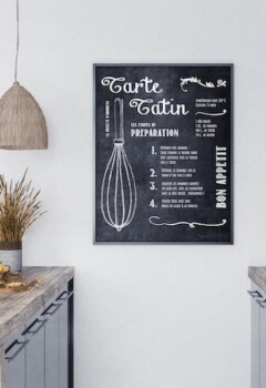 Tarte Tatin - 38 x 47 cm - Recette de la célèbre tarte Tatin dont l'origine remonte au 19° siècle. Réf. AT013 Transfert Amatxi Tarte Tatin