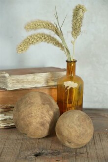 Boule de bois ancienne authentique - D 7-10 cm suivant arrivage - Réf. 571945 Boule de bois ancienne authentique - D 7-10 cm suivant arrivage - Réf. 571945