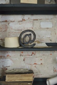 Signe @ 10 cm - fer vieilli - Réf. 572108 Signe @ 10 cm - fer vieilli - Réf. 572108