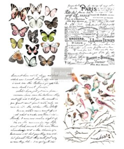 PARISIAN BUTTERFLIES - Papillons parisiens - 22" x 30" - 55,88 x 76,20 cm - Réf. 655350635466 Transfert décoratif Redesign ® - parisian butterflies - Papillons parisiens - 22" x 30" - Réf. 655350635466