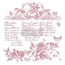 Tampon transparent Redesign ® - Script Floral - 12" x 12" - Réf. 655350650070 Tampon transparent Redesign ® - Script Floral - Réf. 655350650070