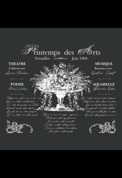 Printemps des Arts - 38 x 47 cm. Les Arts ont toujours été mis à l'honneur au Château de Versailles. Réf. AT018 Transfert Amatxi Printemps des Arts